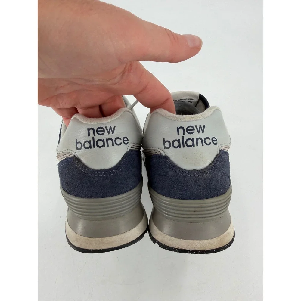 New Balance 574 Classic Womens 9.5 Navy Blue Grey WL574EVN Retro Gorpcore